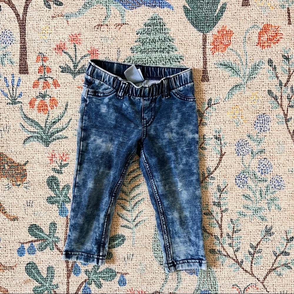 Acid washed baby leggings
